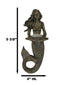Rustic Rust Bronze Finish Nautical Ocean Mermaid With Shell Candle Wall Sconce
