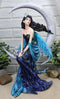 Ebros Large Indigo Moon Celestial Witching Hour Fairy with Kitten Cat Statue 11.75"H