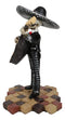 Black Mariachi Band Skeleton Folk Music Bass Player Figurine Day Of The Dead