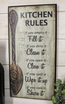 Our Family Rules Wall Art Signs Decor Set Of 3 For Kitchen House Bathroom Accent