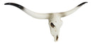 20" L Rustic Western Texas Longhorn Steer Cow Skull Resin Wall Decor Plaque