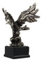 Silver Wings of Glory Bald Eagle Statue 7.75"Tall Silver Electroplated Resin