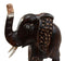 Balinese Wood Handicrafts Safari Jungle Elephant With Trunk Up Figurine 10"H