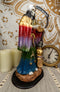 Large 16.75"H Rainbow Holy Death Santa Muerte Holding Scythe Globe W/ Owl Statue - Ebros Gift