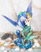 Ebros Nautical Green Tail Mermaid Ariel With Leviathan Ocean Dragon Fairy Statue