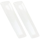 Set Of 2 Contemporary Slim Rhomboid White Porcelain Serving Platter Plates 14"L
