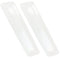 Set Of 2 Contemporary Slim Rhomboid White Porcelain Serving Platter Plates 14"L