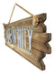 25"L Rustic Metal Western Star Cowboy Sign On Wooden Plank Wall Or Door Plaque