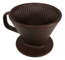 Brown Porcelain Coffee Maker Carafe Pot With Pour Over Dripper Filter Cup Set