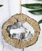 Rustic Western Emperor Moose Faux Wood Log Set of 4 Christmas Tree Ornaments