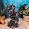Draco Fantasy Gothic Dragon With Blue Orb Statue 8" Tall Land Of The Dragons