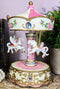 "Toyland" Carnival Merry Go Round Unicorns Pegasus Horse Musical Carousel Statue