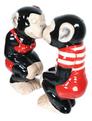 Circus Carnival Red Monkeys Chimpanzees Couple Ceramic Salt Pepper Shakers Set