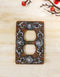 Set of 2 Western Stars Lace Scroll Wall Double Receptacle Outlet Switch Plates