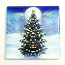 Assorted Christmas Jolly Season Santa Snowman Festive Coaster Set of 4 With Cork