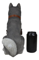 Ebros  Lifelike Pet Pal Siberian Husky Sled Dog Statue 13"H With Jingle Collar Sign