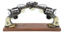 Rustic Western Cowboy Dueling Six Shooter Revolver Guns 5 Votive Candle Holders