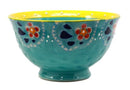 Ebros Set of 4 Luxury Ottoman Style Textured Dining Bowls 5.75"Diameter Made Of Ceramic Ideal For Home Decor Dinnerware & Giftware (Ocean Blue)