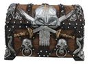 Ebros Pirate Skull With Crossed Dagger Blades Treasure Chest Box Jewelry Box 5"L