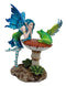 Ebros Amy Brown Whimsical Electra Lightning Fairy With Winged Frog Gossip Figurine 7.25"H