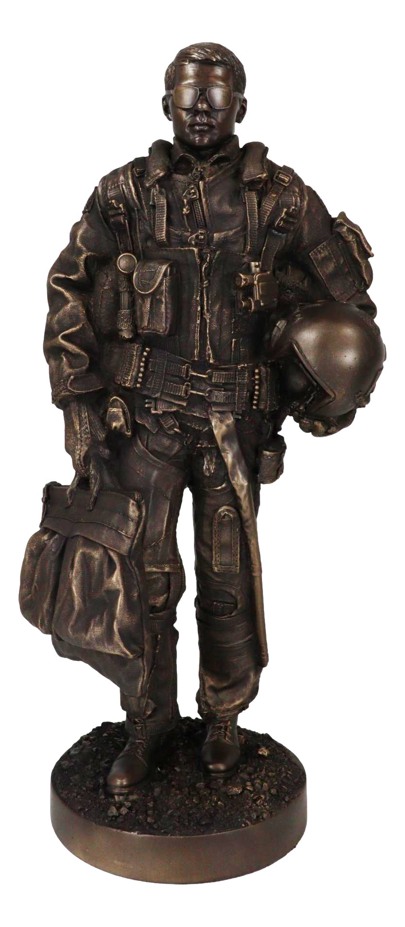 F-22 Raptor Jet Pilot Military Speed Aircraft Fighter Plane Figurine 12.25"H - Ebros Gift