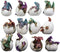 Colorful Miniature Wyrmling Dragons in Eggs Figurine Set of 12 Dragon Hatchlings