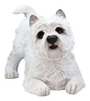 Ebros Large Lifelike West Highland Terrier White Westie Dog Statue 13.75"Long