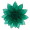 Teal Green Capiz Seashells Lotus Flower Votive Tea Light Candle Holder 8.5"D