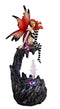 Ebros Gift Beautiful Jester Fairy Magenta On Cave Ledge With Crystal LED Night Light Figurine