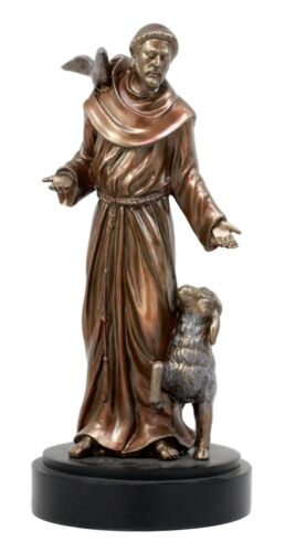 Ebros Holy Catholic Saint Francis Of Assisi Figurine 7.5"H Devoted Monk Patron Of Animals & Environment - Ebros Gift