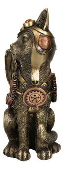 Steampunk Cat Aviation Pilot With Geared Mechanical Clockwork Wings Figurine