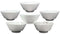 Contemporary Large White Porcelain Trapezoid Round Bowls 44oz 8.5"Dia Set Of 6