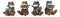 Jurassic Proclamations Dinosaur T Rex Babies With Signs Figurine Set 4"Tall