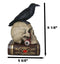 Gothic Crow Perching On Books And Skull With Plucked Eye Decorative Jewelry Box