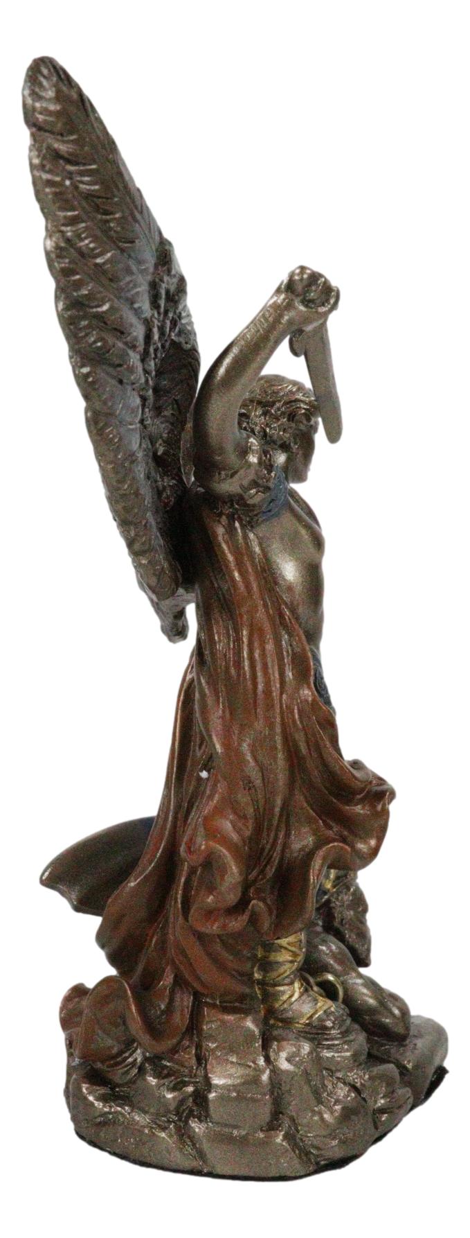 Small Guido Reni Saint Michael The Archangel Trampling On The Devil Figurine