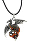 Ebros Legend Of The Swords Viserion Flame Dragon Pendant Pewter Pendant Necklace
