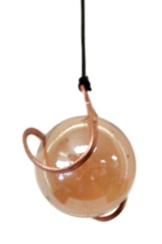 Ebros Gift Stained Glass Red Cardinal Bird Copper Metal Wind Chime 24.25"Long Resonant Outdoor Patio Garden Decor Accessory