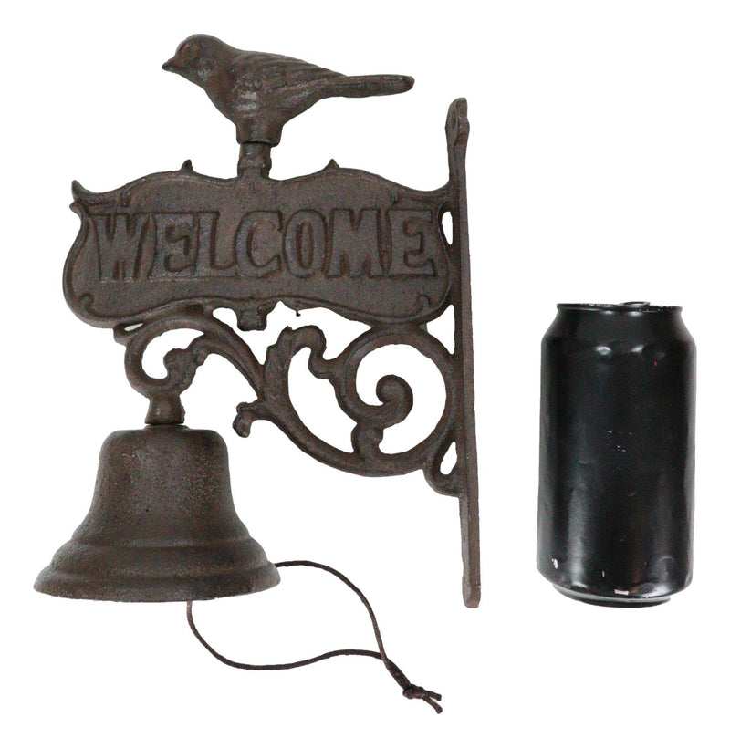 Cast Iron Rustic Western Country Bird Welcome Sign Door Wall Dinner Yard Bell