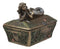 Beautiful Mermaid Resting On Sunken Treasure Chest Trinket Jewelry Box Figurine