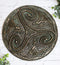 Wiccan Triple Goddess Triskele Spiral Serpent in Rune Circle Wall Plaque Decor