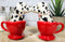 Kissing Dalmatian Dogs in Tea Cup 3.5'' Tall Magnetic Salt and Pepper Shakers