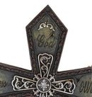 Rustic Western God Bless Our Home With Love And Laughter Scroll Art Wall Cross