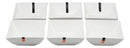 Ebros Pack Of 6 Kitchen And Dining Modern Contemporary Design Porcelain Square Bowls 18 Ounces 5.25"Dia Restaurant Supply Grade Dishwasher And Microwave Safe Perfect For Appetizers Dipping Sauces Soup