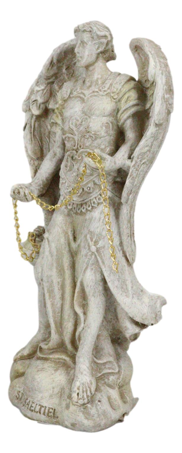 Ebros Holy Archangel Saint Sealtiel Statue 5"H Prayer of God Worship And Intercession