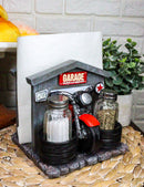 Ebros Vintage Red Chopper Bike Garage Shop Tires Napkin & Salt Pepper Shakers Holder