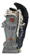 Large Winged Death Angel Grim Reaper Skeleton By Graveyard Tombstone Figurine