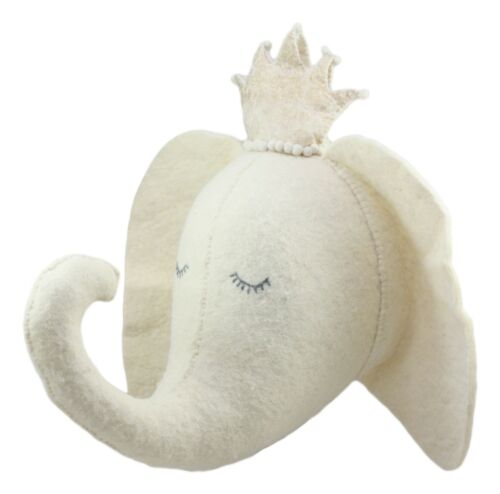 Fiona Walker England Handmade Organic Elephant Princess Wall Decor Large 15"W