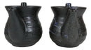 Pack of 2 Speckled Black Blue Japanese Tenmoku Porcelain Soy Sauce Dispensers
