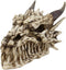 Ebros 9" L Grinning Fossil Bone Skeleton Dragon Skull 'Stryker' Decorative Box