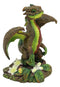 Ebros Colorful Garden Fruits and Berries Green Thumb Dragon Statue by Stanley Morrison Medieval Fairy Dragons Fantasy Decor Figurine (Avocado Guacamole Wyrmling with Ladybug Friend)